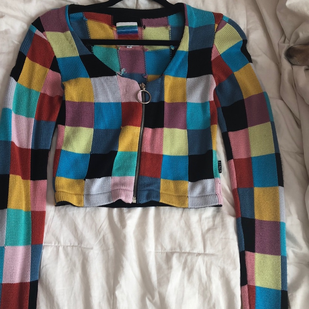 RARE UNIF Checkered Cardigan